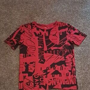 Jordan Red and Black Graphic Kids Tee